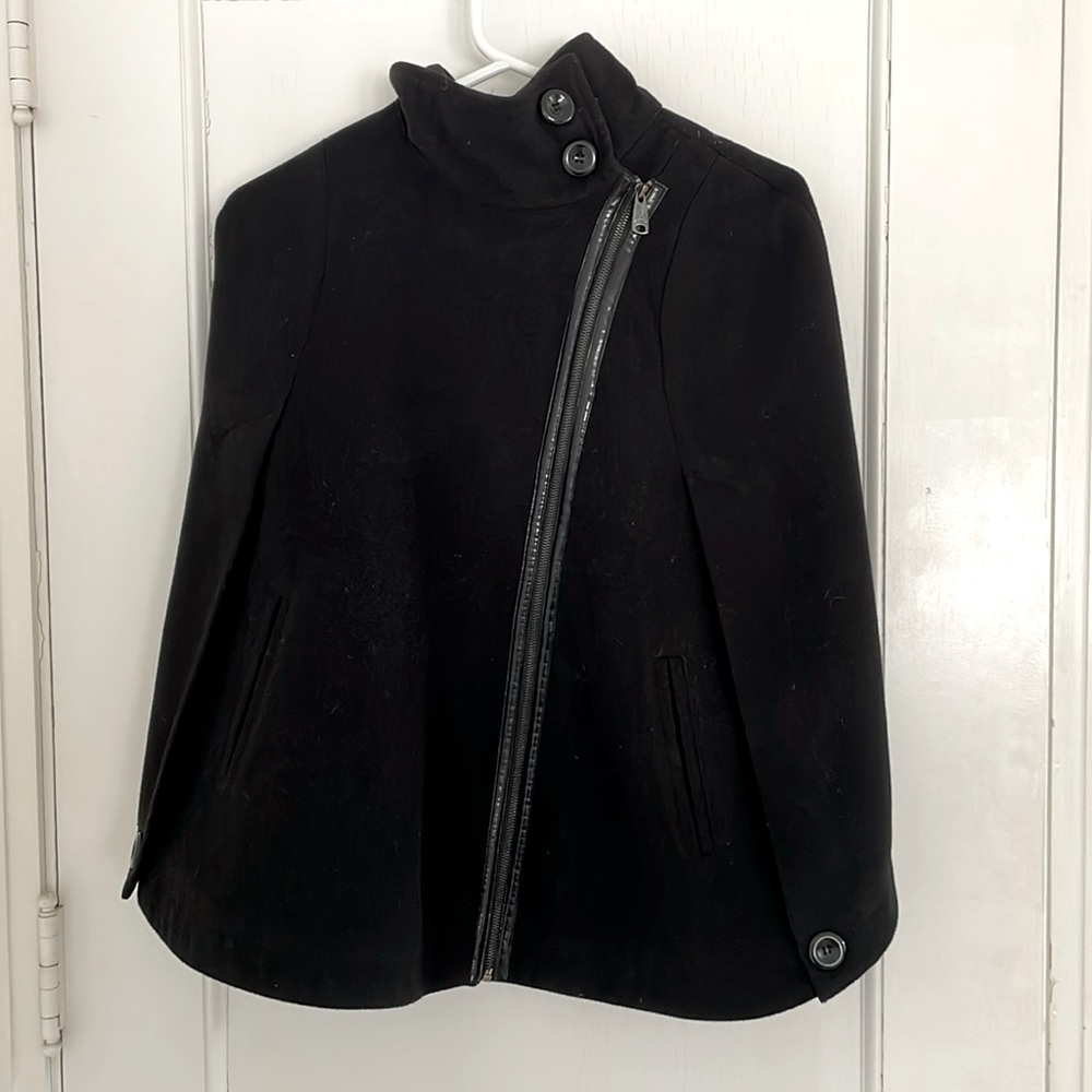 Black poncho- swing fit with holes for arms